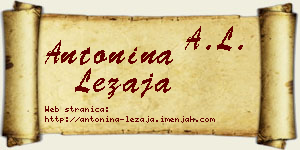 Antonina Ležaja vizit kartica